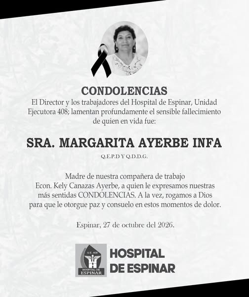 🕊️ CONDOLENCIAS INSTITUCIONALES 🖤