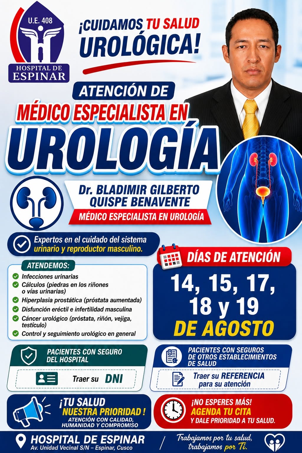 🔹 ¡CUIDAMOS TU SALUD UROLÓGICA! 🔹